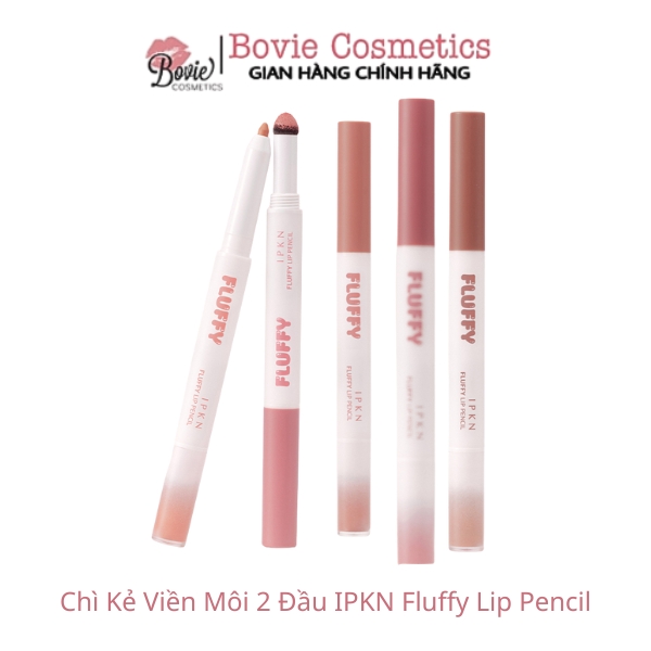 Chì Kẻ Viền Môi 2 Đầu IPKN Fluffy Lip Pencil