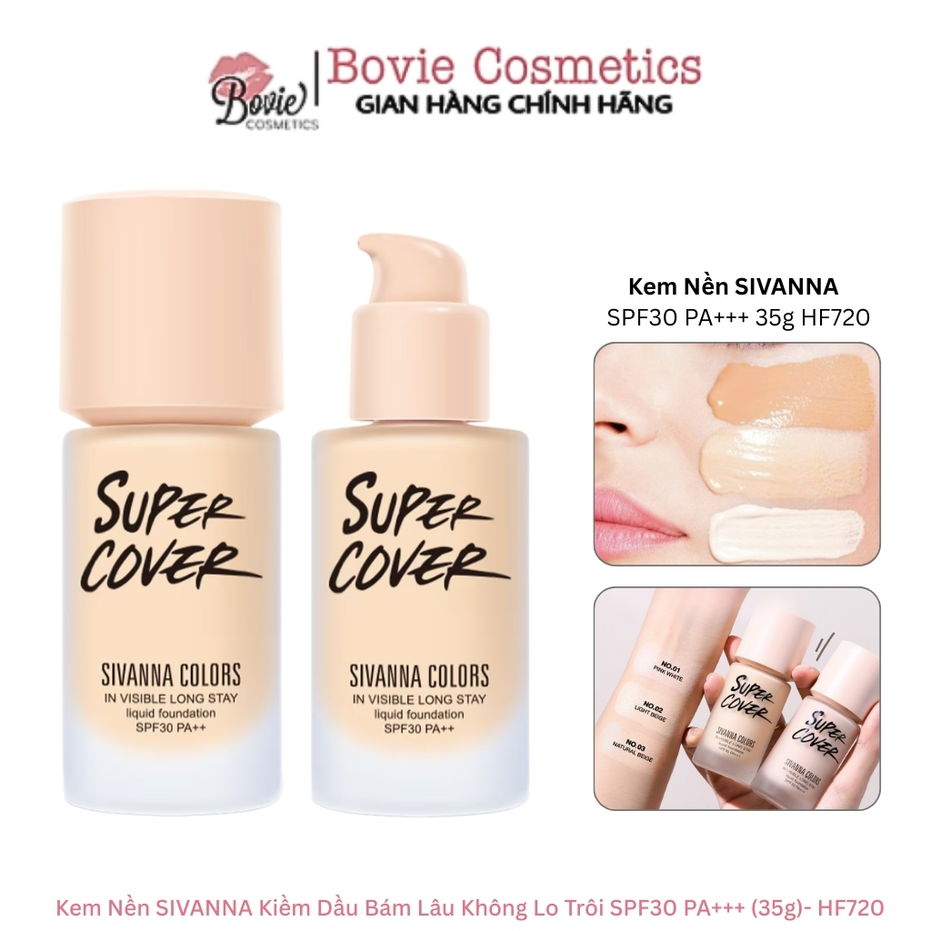 Kem Nền SIVANNA Kiềm Dầu Bám Lâu Không Lo Trôi SPF30 PA+++ 35g- HF720