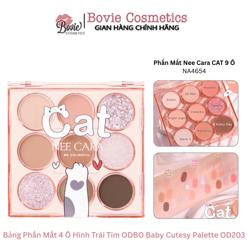 Phấn Mắt Nee Cara CAT 9 Ô Phấn Mịn Lâu Trôi- NA4654