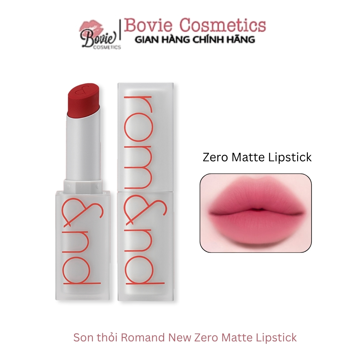 Son thỏi Romand New Zero Matte Lipstick