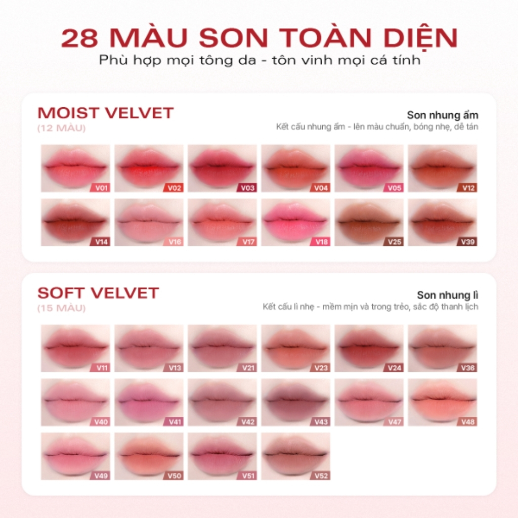 Son kem lì BBIA Last Velvet Tint ( Vỏ Mới )