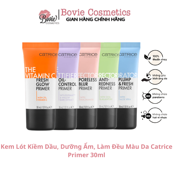 Kem Lót Kiềm Dầu, Dưỡng Ẩm, Làm Đều Màu Da Catrice Primer 30ml