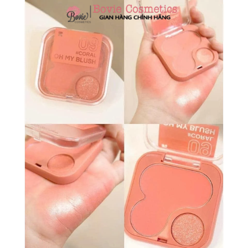Phấn má hồng 2P Original Oh My Blush nhiều màu sắc 2in1
