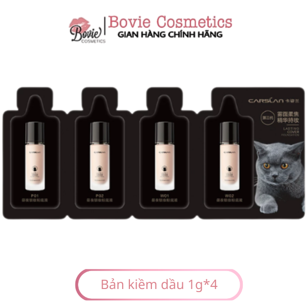 Kem Nền Carslan Dạng Lỏng Kiểm Soát Dầu Lâu Trôi Chống Thấm Nước Suốt 24h
