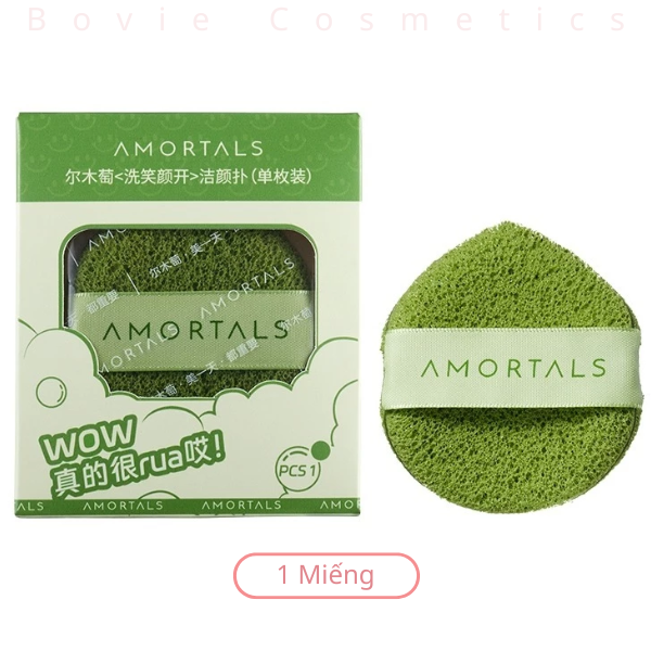 Bông mút bọt biển rửa mặt AMORTALS Chính Hãng