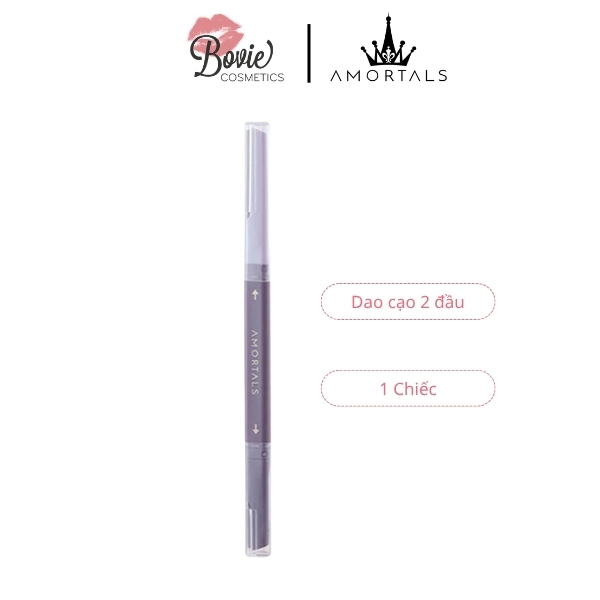 Bộ Dao Cạo Lông Mày AMORTALS Hai Đầu Tiện Dụng Dao cạo lông mày tỉa lông mày cạo râu tiện lợi