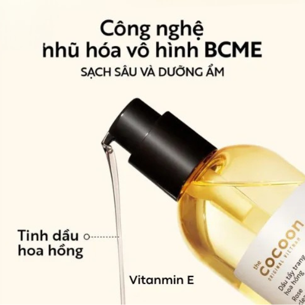Dầu tẩy trang hoa hồng Cocoon