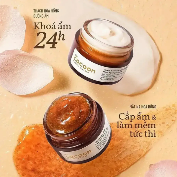 Thạch hoa hồng dưỡng ẩm Cocoon