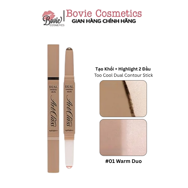 Tạo Khối + Highlight 2 Đầu Dạng Kem Too Cool Dual Contour Stick