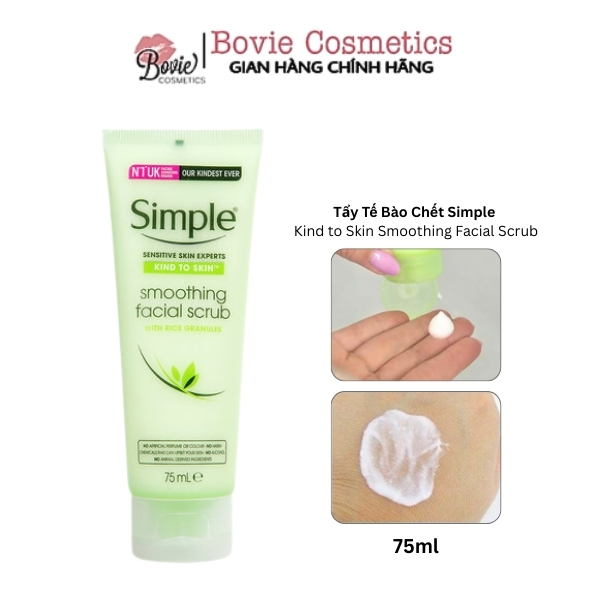 Tẩy Tế Bào Chết Simple Kind to Skin Smoothing Facial Scrub Dành Cho Da Nhạy Cảm 75ml