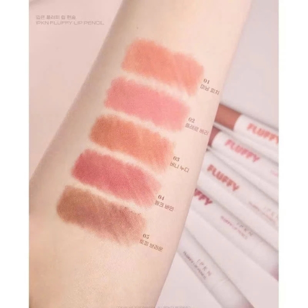 Chì Kẻ Viền Môi 2 Đầu IPKN Fluffy Lip Pencil