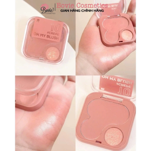 Phấn má hồng 2P Original Oh My Blush nhiều màu sắc 2in1