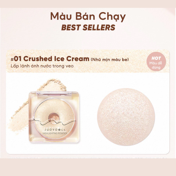 JUDYDOLL Phấn Bắt Sáng Màu Sắp Lấp Lánh Quyến Rũ Highlighting Powder