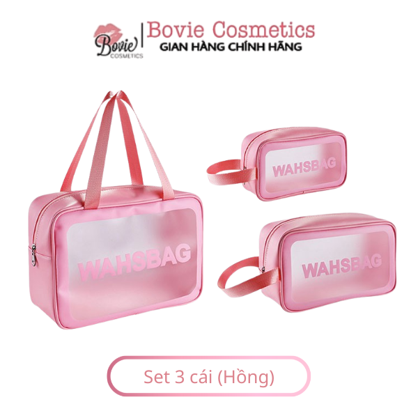 Túi đựng mỹ phẩm du lịch WASH BAG trong suốt, túi đựng đồ trang điểm mini cao cấp cực xinh