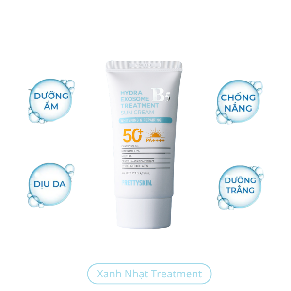 Kem Chống Nắng PrettySkin Sun Cream SPF 50+ PA++++ Hydra B5 Exosome Tone Up - Treatment - Oil Control