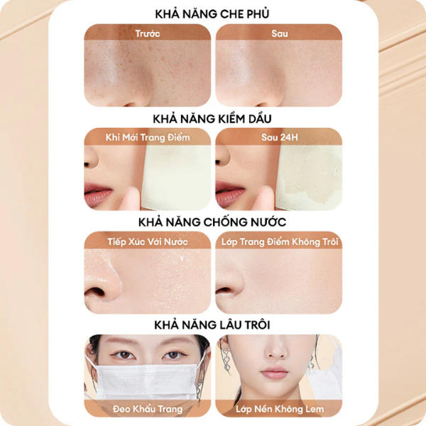 Kem Nền Mỏng Nhẹ, Lâu Trôi, Dành Cho Da Dầu Colorkey Long Lasting Flawless Liquid Foundation 30g