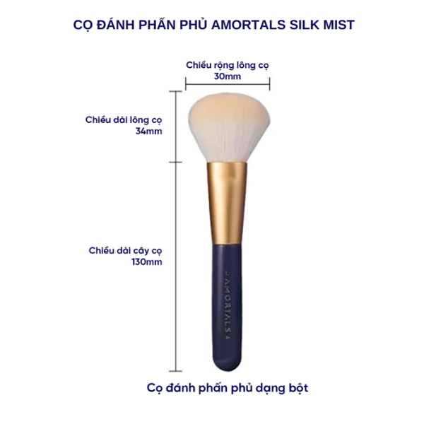 Cọ Trang Điểm AMORTALS Cọ Che Khuyết Điểm/ Cọ Tán Nền/ Cọ Phấn Phủ Chuyên Dụng Chất Liệu Lông Mềm