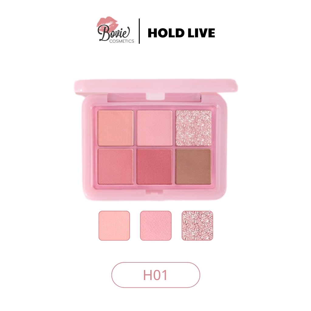 Bảng Phấn Mắt 6 Ô Hold Live Cloud Gauze Powder Eyeshadow Palette HL708 9g