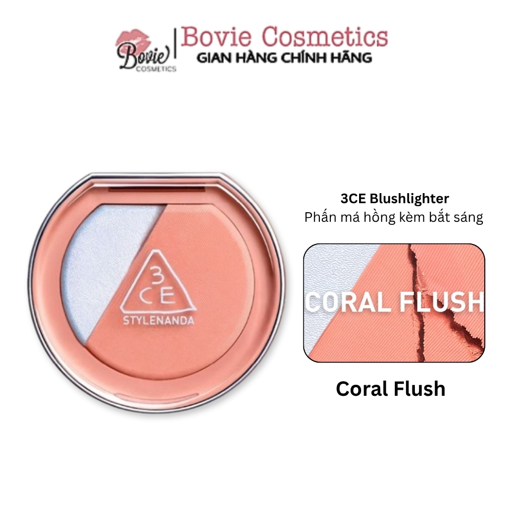 Phấn má hồng kèm bắt sáng 3ce blushlighter