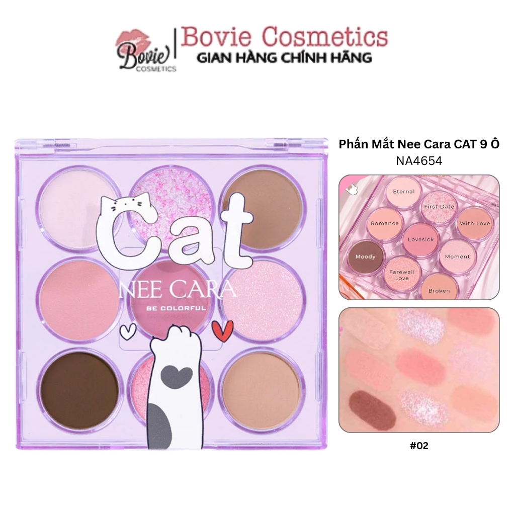 Phấn Mắt Nee Cara CAT 9 Ô Phấn Mịn Lâu Trôi- NA4654