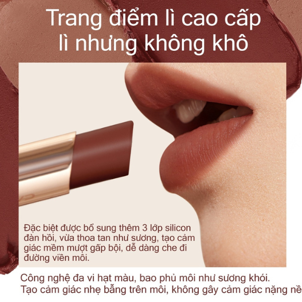 Son lì CARSLAN Matte Kiss 3.2g mịn nhẹ trang điểm môi lâu trôi