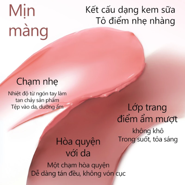 Má Hồng Kem Mooekiss Má Hồng Đơn Sắc Dạng Kem   Romantic Diverse Colors Blush 5g