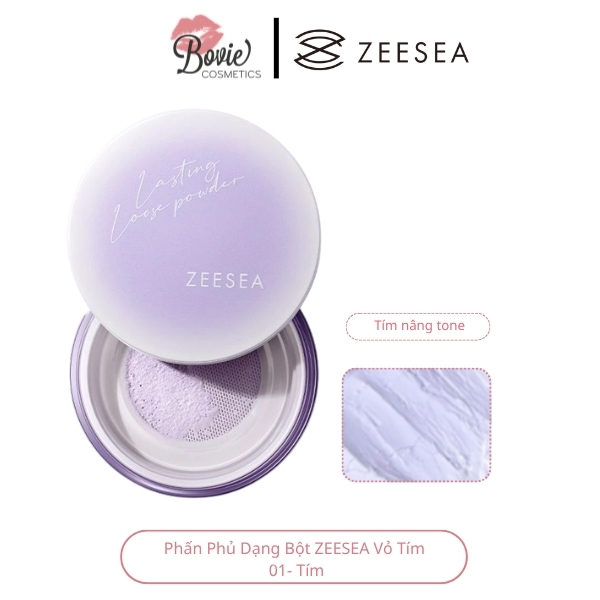 Phấn Phủ Dạng Bột ZEESEA Vỏ Tím Pastel Light And Soft Loose Powder