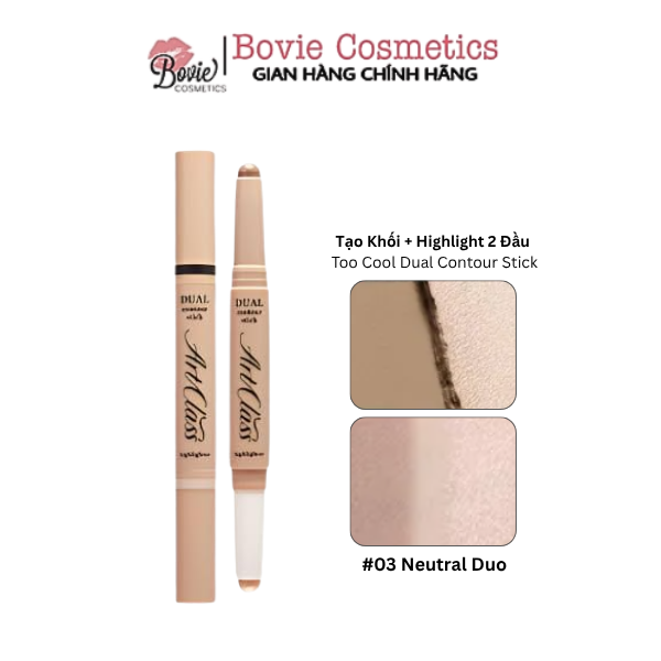 Tạo Khối + Highlight 2 Đầu Dạng Kem Too Cool Dual Contour Stick