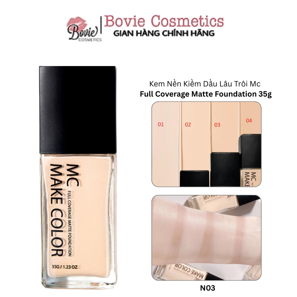 Kem Nền Kiềm Dầu Lâu Trôi Mc Make Color Full Coverage Matte Foundation 35g