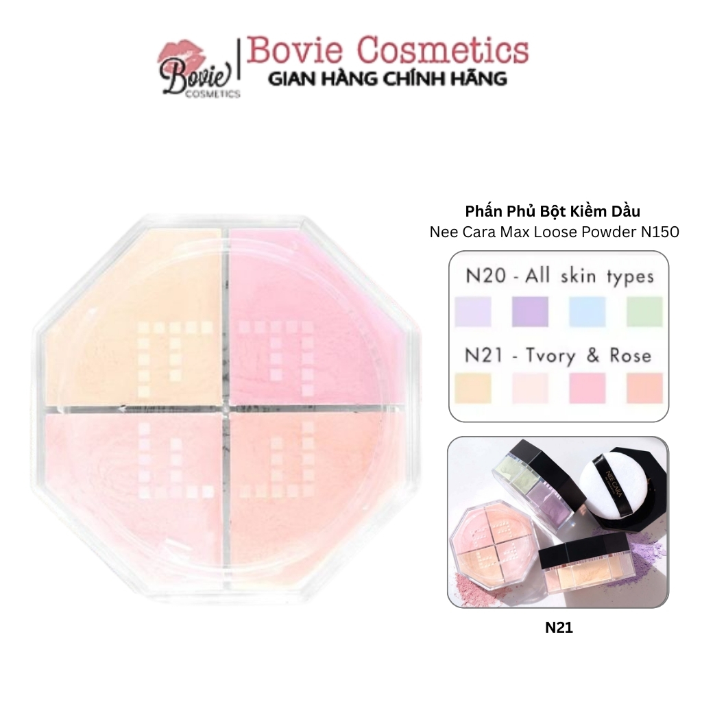 Phấn Phủ Bột Kiềm Dầu Điều Chỉnh Sắc Tố Da Nee Cara Max Loose Powder N150