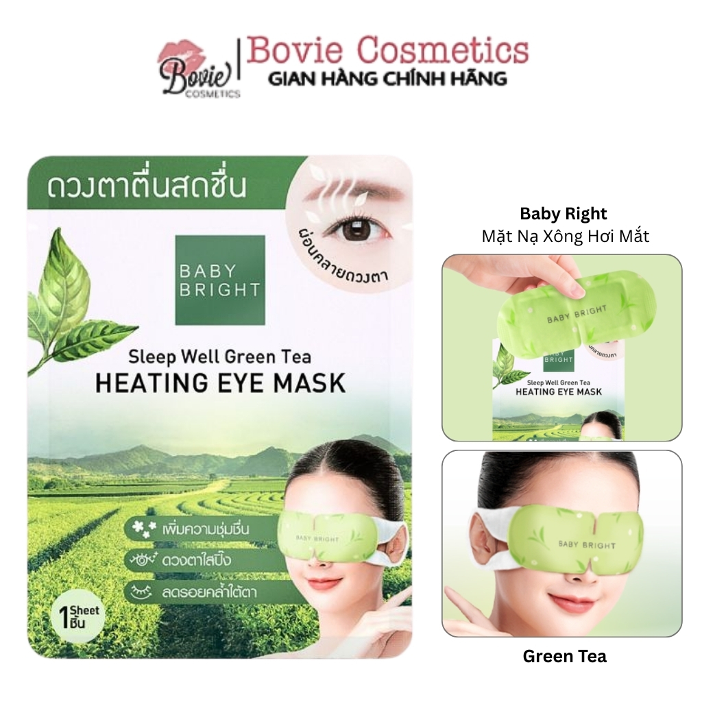 Mặt nạ xông hơi mắt trà xanh Baby Bright Sleep Well Green Tea Heating Eye Mask