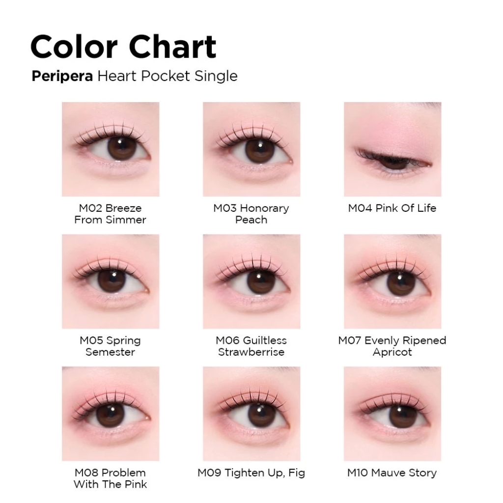 [PERIPERA] Phấn Mắt Đơn Tiện Lợi PERIPERA Heart Pocket Single