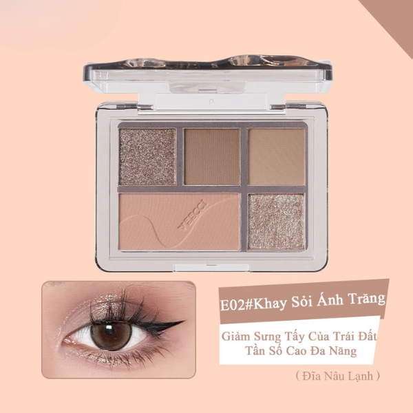 VEECCI Bảng Phấn Mắt Năm Màu Ngọc Trai Shimmer VC004