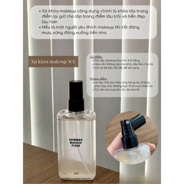 Xịt Khoáng Khóa Nền 3CE
