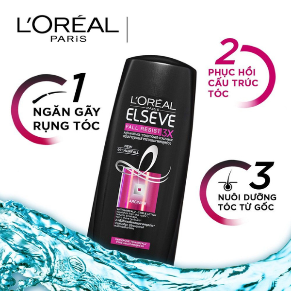 Dầu Xả L'Oreal Paris Phục Hồi Hư Tổn, Ngăn Gãy Rụng Tóc, Bảo Vệ Màu Tóc Nhuộm 280ml