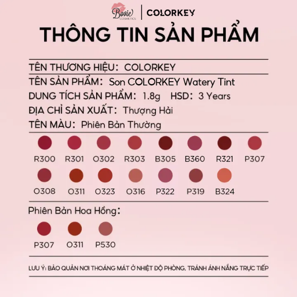 Son Kem Lì Siêu Mịn Môi Colorkey Soft Matte Water Tint 1.8g
