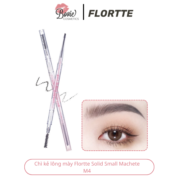 Bút chì kẻ mày Flortte Nice To Meet Chu siêu mịn hai đầu lâu trôi