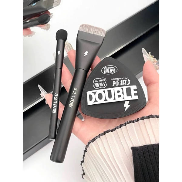 Set 3 Cọ Mút BLJ Pro Makeup Dòng Lightning, Dụng Cụ Trang Điểm Lớp Nền Set Cái 2 Cọ + 1 Bông Mút