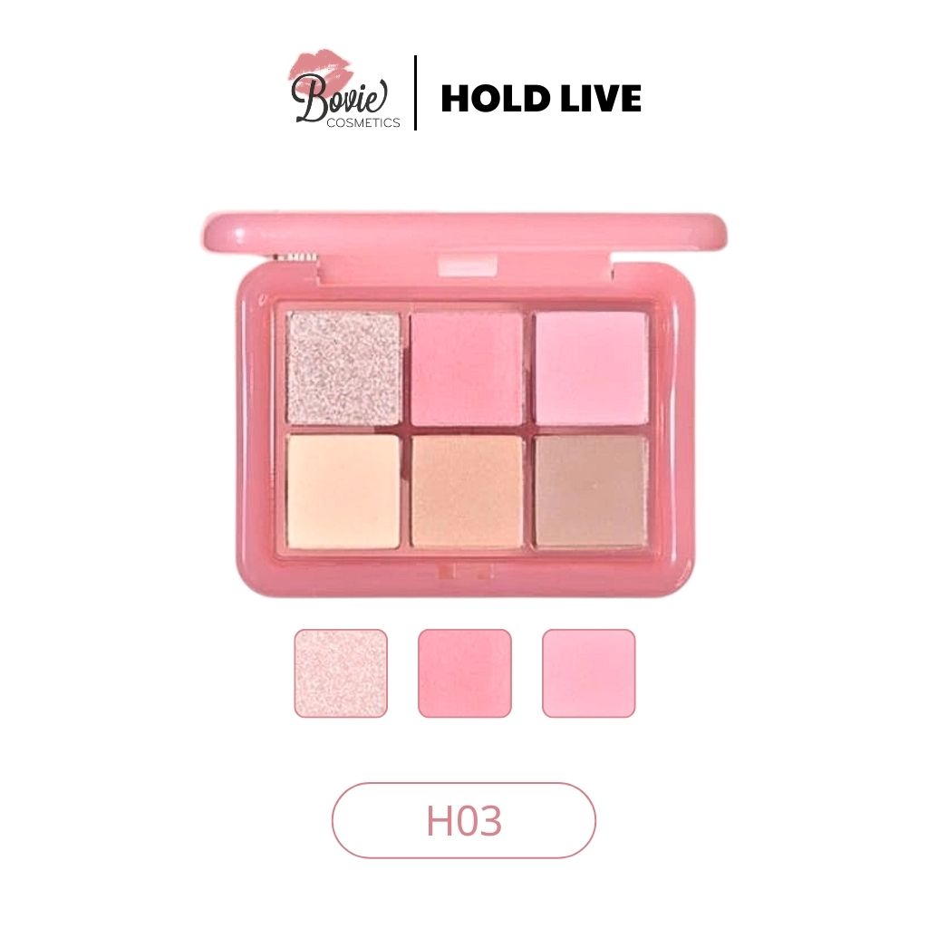 Bảng Phấn Mắt 6 Ô Hold Live Cloud Gauze Powder Eyeshadow Palette HL708 9g