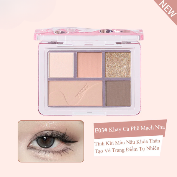 VEECCI Bảng Phấn Mắt Năm Màu Ngọc Trai Shimmer VC004