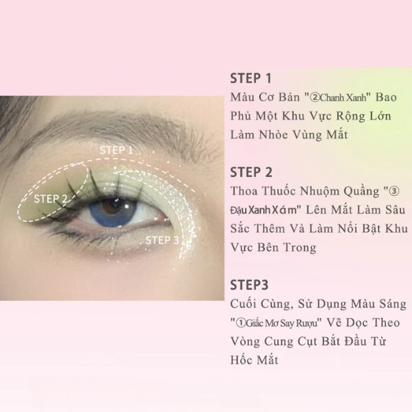 VEECCI Bảng Phấn Mắt Bốn Màu Sắc Hiệu Ứng Lì Ánh Nhũ Chống Nhòe Thời Trang VC005