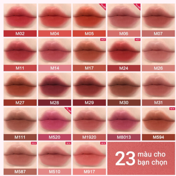 Son lì CARSLAN Matte Kiss 3.2g mịn nhẹ trang điểm môi lâu trôi