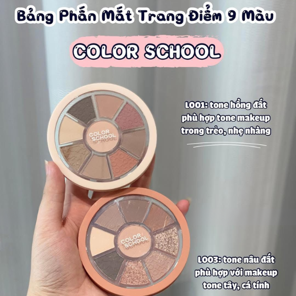 Bảng Phấn Mắt 9 ô Color School Vitality Pocket Eyeshadow Palette