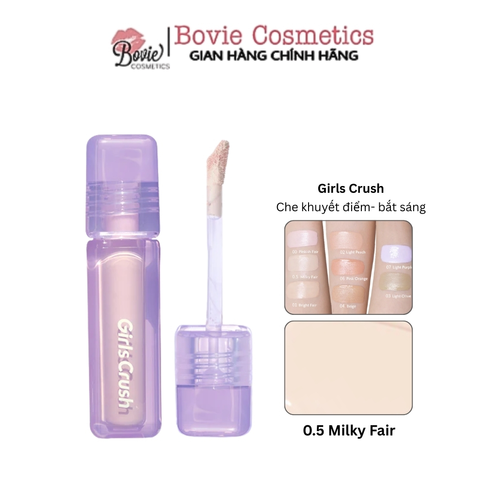 Kem che khuyết điểm, tạo khối và bắt sáng dạng lỏng Girls Crush Watery Velvet Liquid Concealer