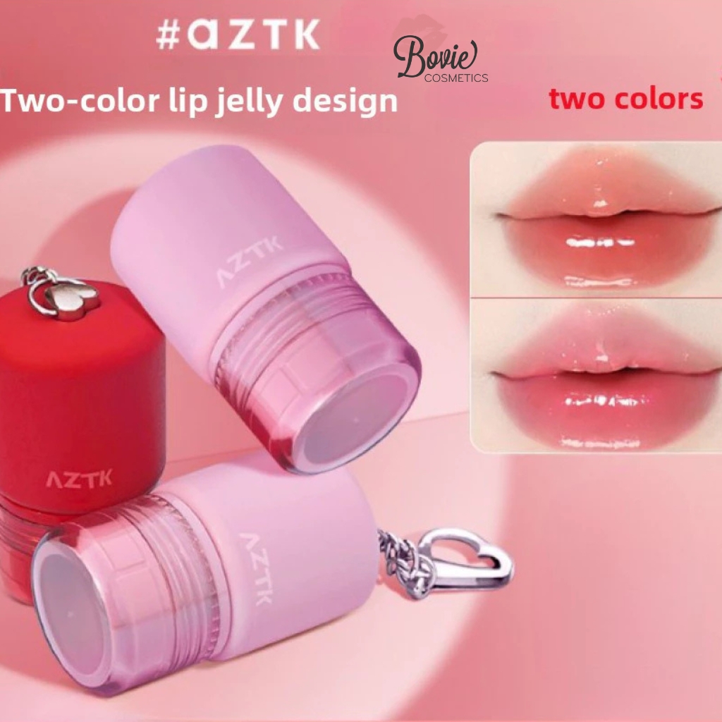 Son Bóng AZTK Carry Me Duo-Color Glow Lasting Lip Jello 2.5g + 2.5g (Kèm quà)
