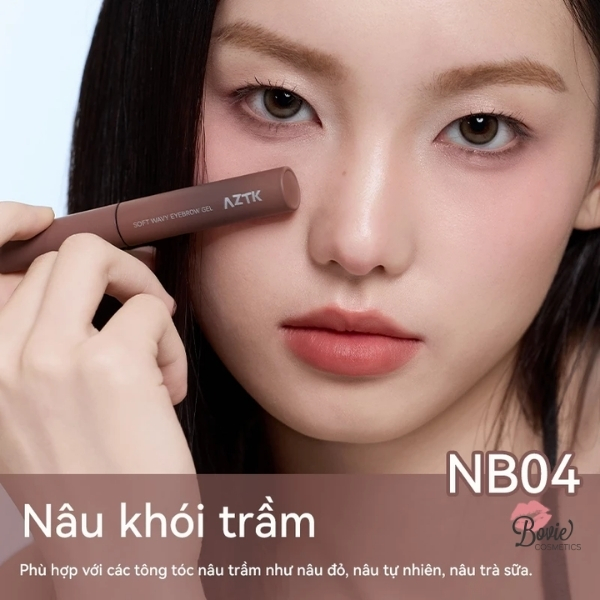 Mascara Đổi Màu Lông Mày AZTK Soft Way Eyebrow Gel