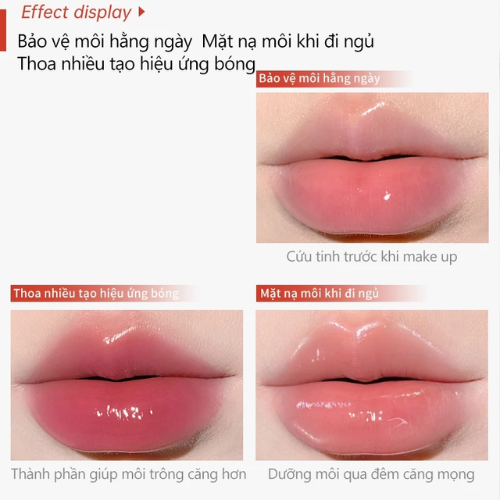 Son Mooekiss Serum Dưỡng Không Dính Cốc Hiệu ứng Tráng Gương Hai đầu đa Năng 3ml+3ml