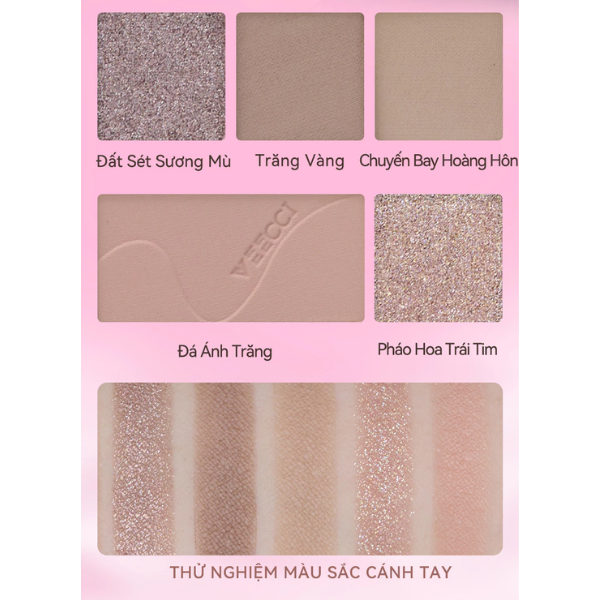 Bảng Phấn Mắt 5 Ô VEECCI Gợn Sóng Nước Veecci Dream Summer Eye Shadow