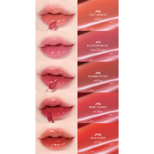 Son Tint Bóng Thuần Chay, Ẩm Mọng, Bền Màu FOIF Juicy Fit Tint