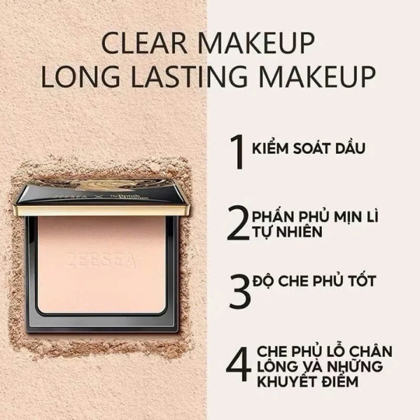 Phấn phủ trang điểm ZEESEA chống thấm nước kiềm dầu